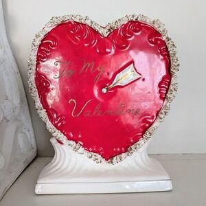 Vintage Fine A Quality Ceramic‎ Heart "To My Valentine" Planter Made in Japan